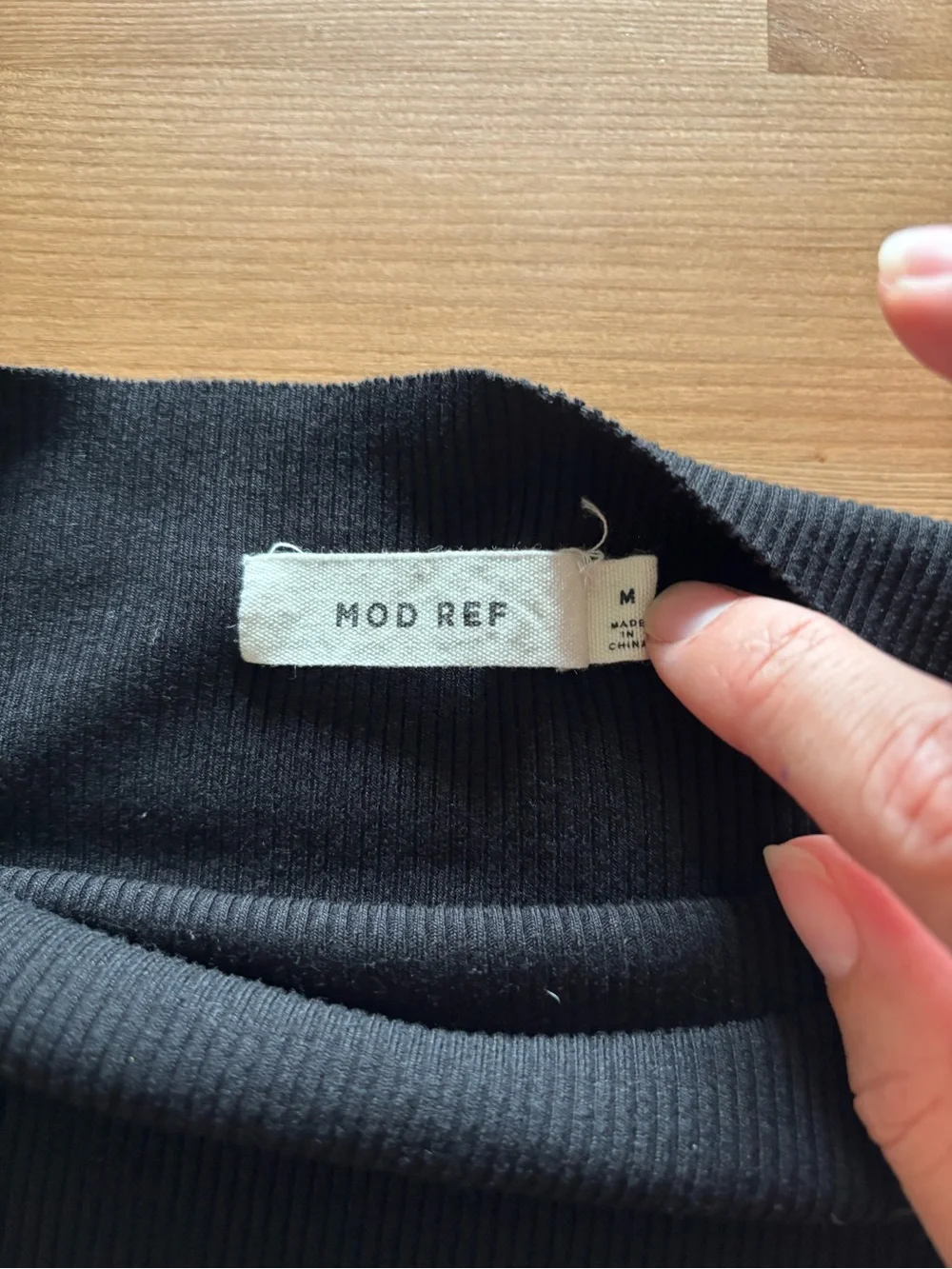Mod Ref Black Ribbed Top - Picture 3 of 5
